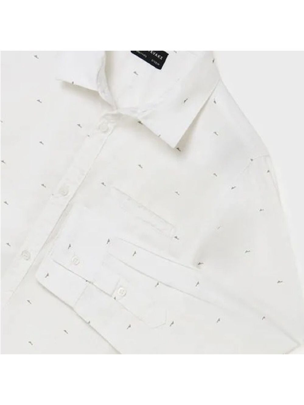 Size 12 Boys Mayoral Kids' White Patterned Button-Down Shirt